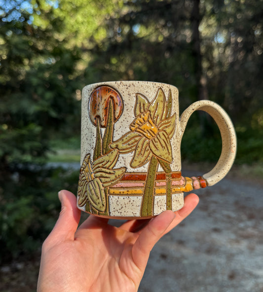 Retro Daffodil Mug *SECOND*