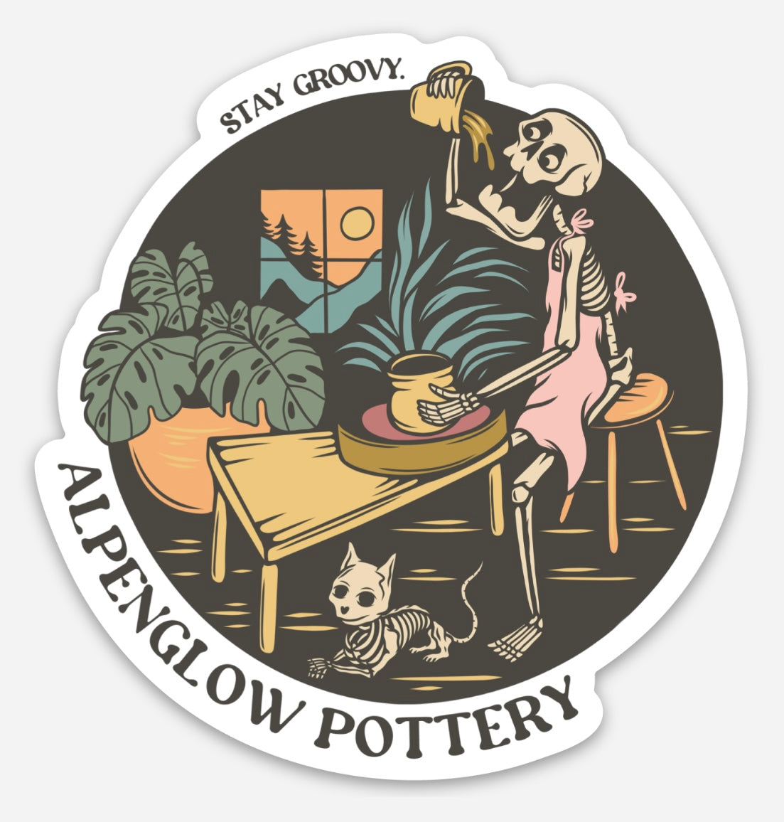 Alpenglow Sticker - Skelepotter