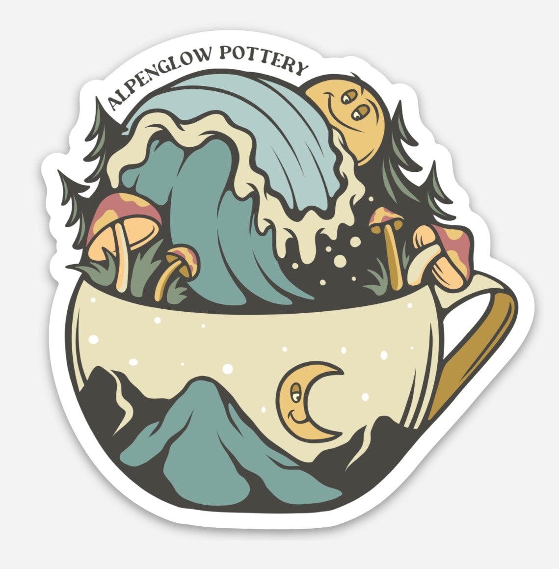 Alpenglow Sticker - Mug Love